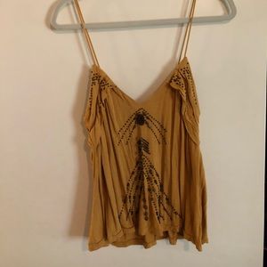 Urban Outfitters Medium Yellow Beaded Tank
